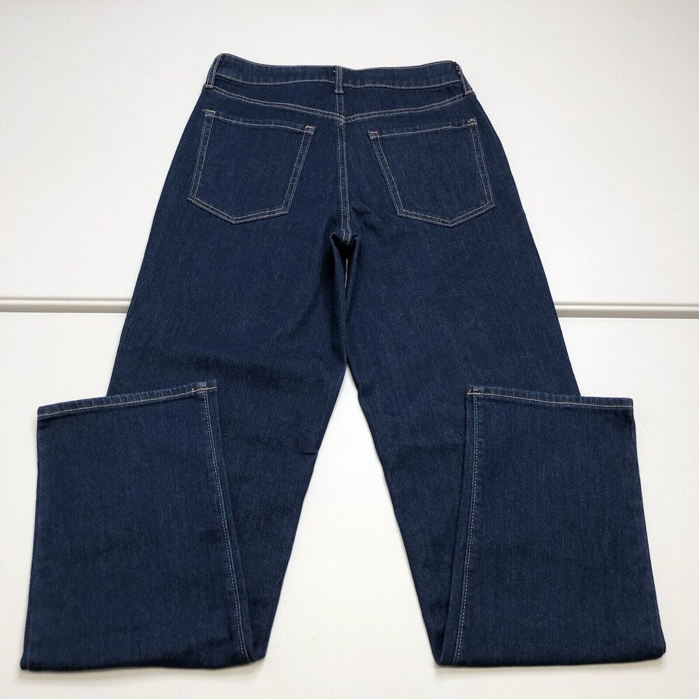Old Navy Womens Jeans Blue Denim High Rise WOW Straight Leg Stretch Size 6 Tall - Picture 6 of 9